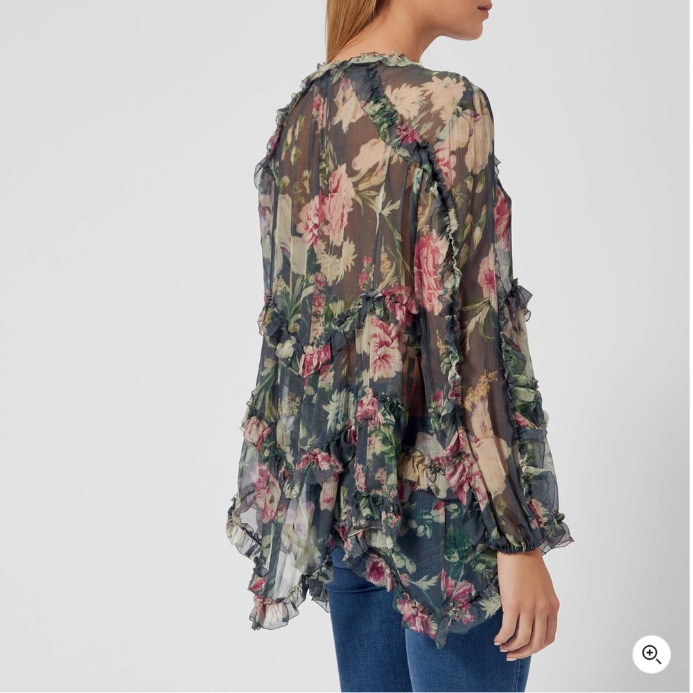 SOLD/ZIMMERMANN Iris floral-printed sheer-top - Picture 5 of 8